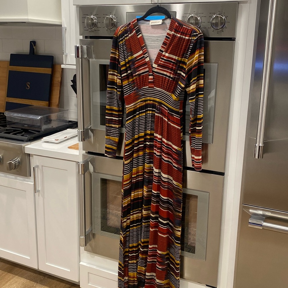 Veronica M stripped dress in excellent condition.
